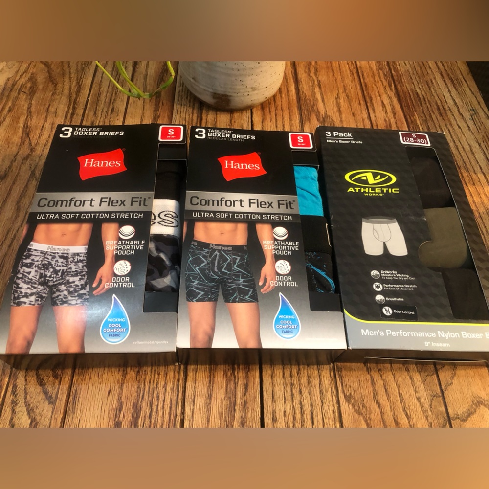 Hanes Comfort Flex Fit Tagless Boxer Briefs Size Small